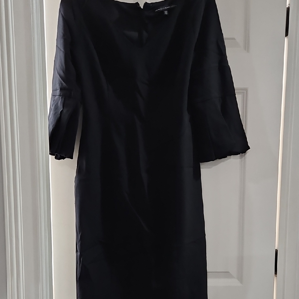 White House Black Market Black Long Sleeve Dress
